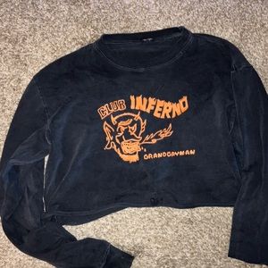 Club inferno cropped shirt